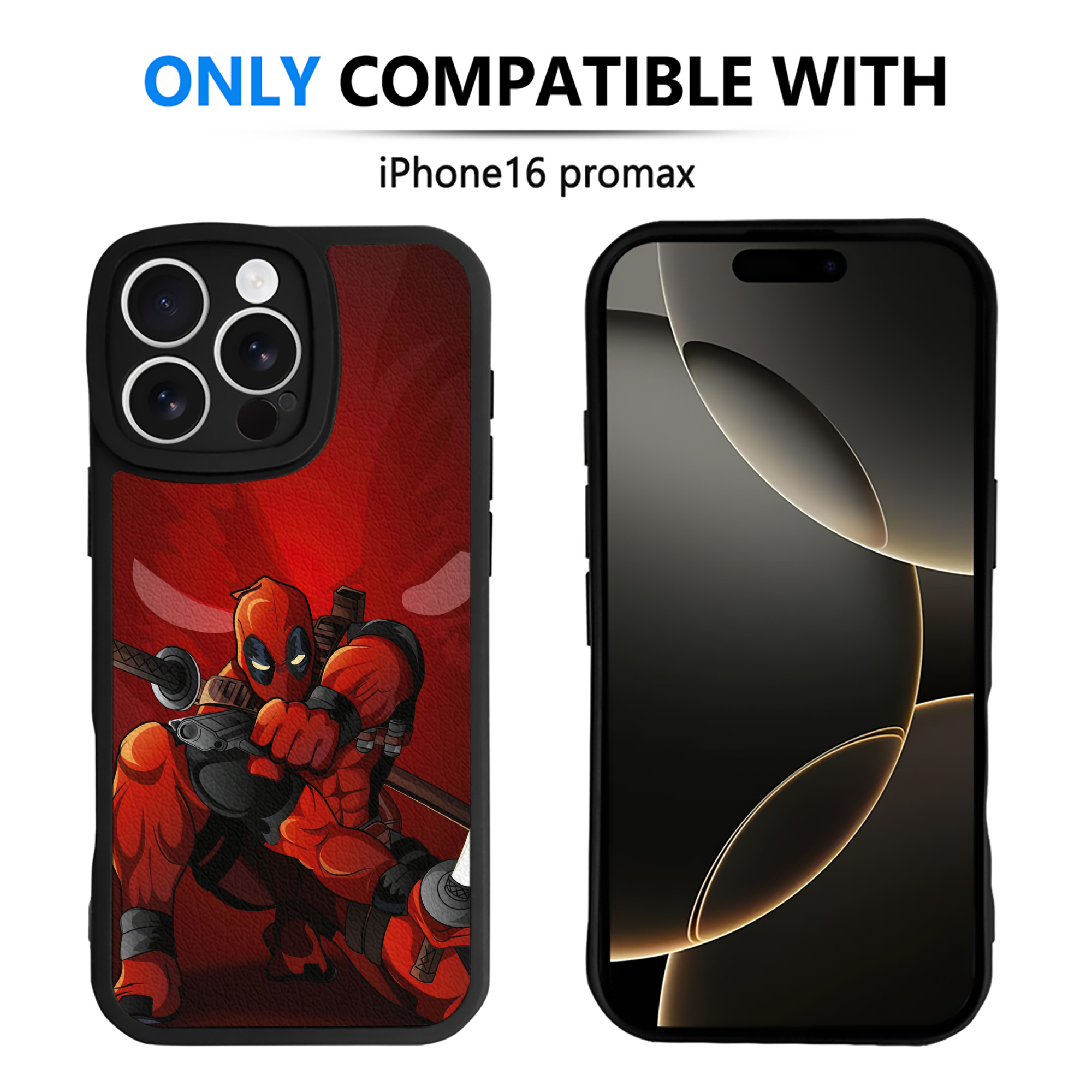 （画像用） Deadpool デッドプール 【iPhone 16シリーズ対応】シリコンスマホケース（レザー調） 材質：シリコン